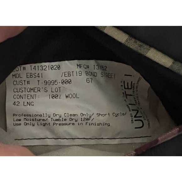 Burberry London Suit Jacket Mens Size 42L Gray Single Breasted Wool Vented - Picture 3 of 10